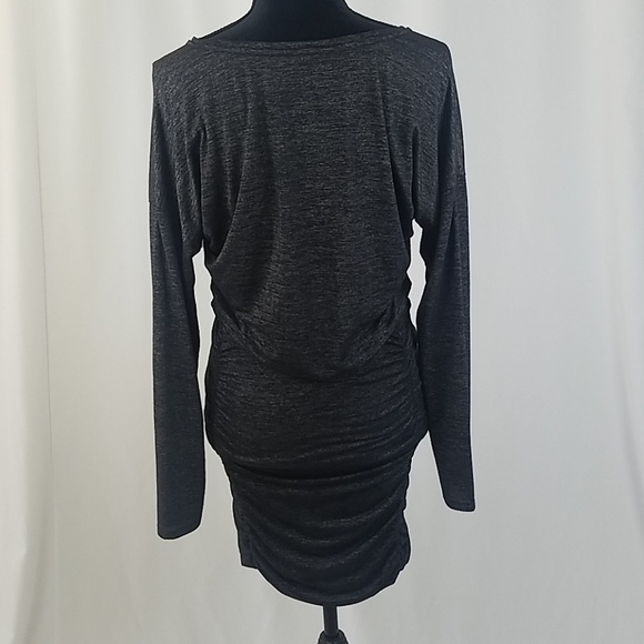 Athleta women XS long sleeve Tulip dress ruched Athleisure above knee minimalist - Picture 6 of 7